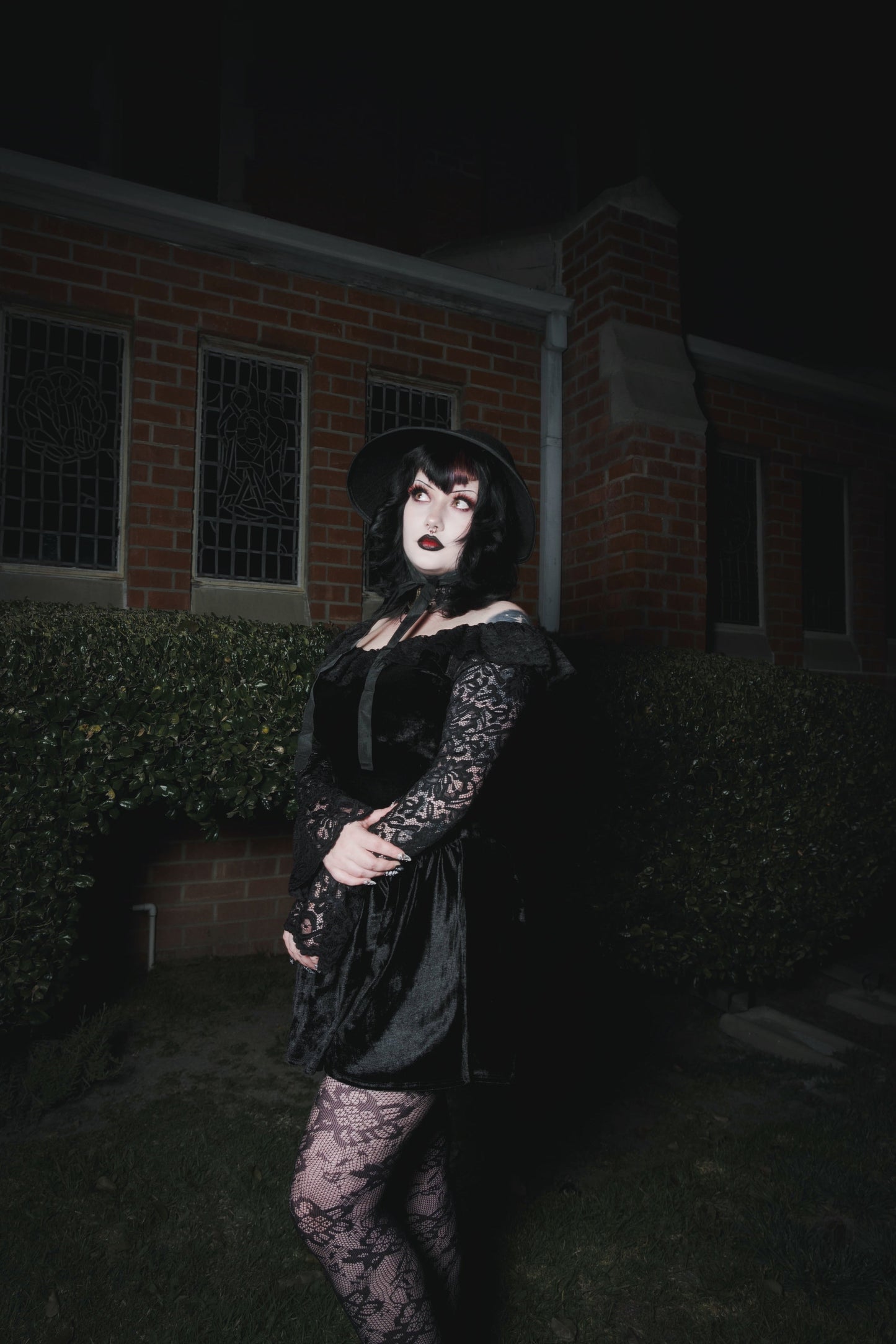 Black Widow Velvet Dress