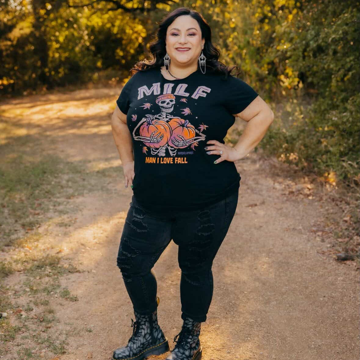 Man I Love Fall MILF T-Shirt