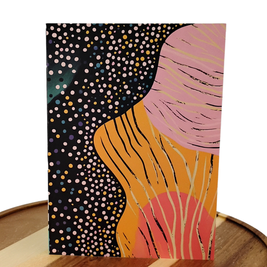 Abstract Dot Greeting Card - Blank Inside