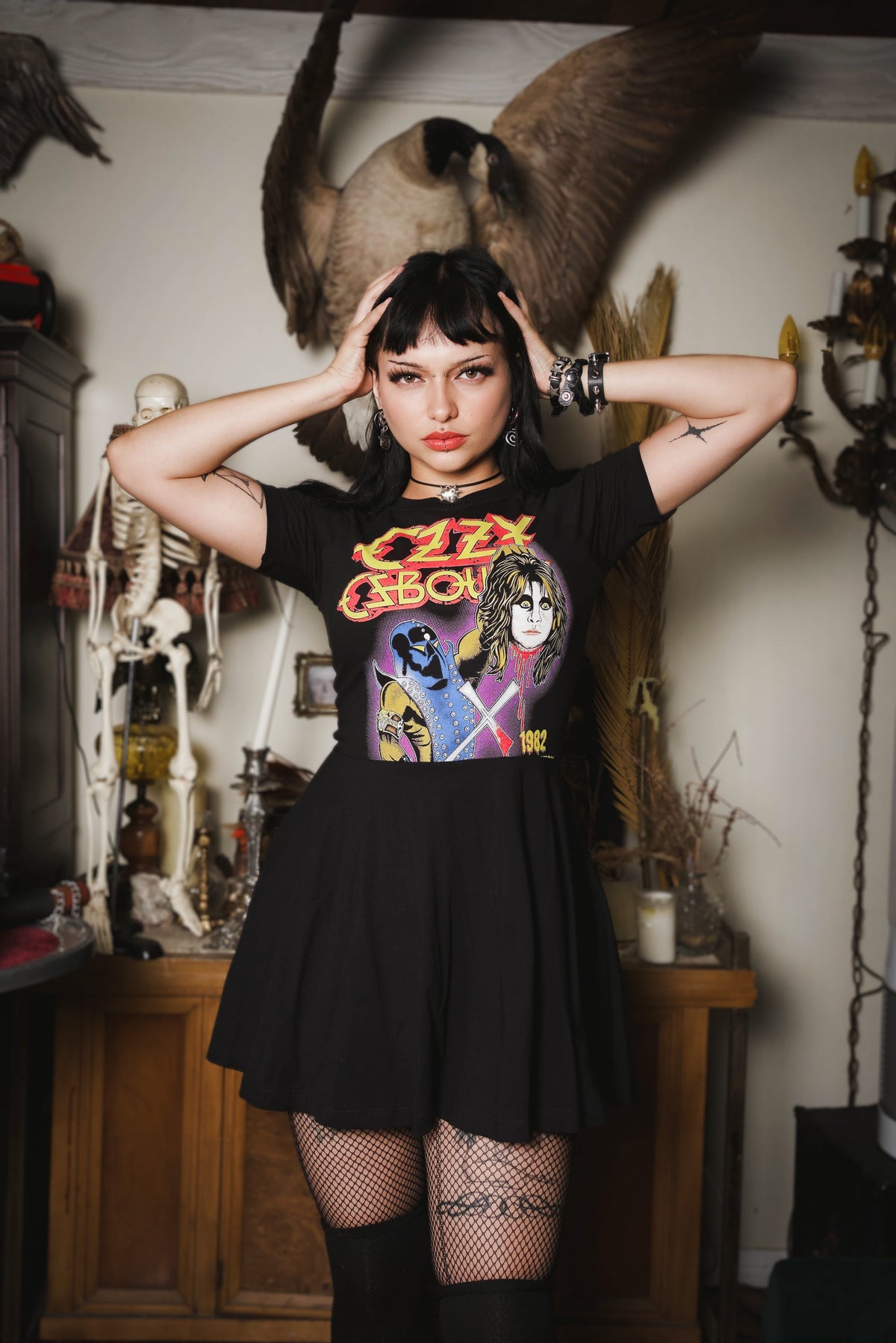 Ozzy Black Baby Doll Dress