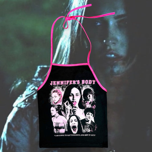 Jennifer's Body Halter Top (Eat your soul) (Pink)
