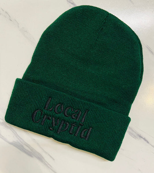 Vegan Beanie - Emerald - Local Cryptid - READY TO SHIP