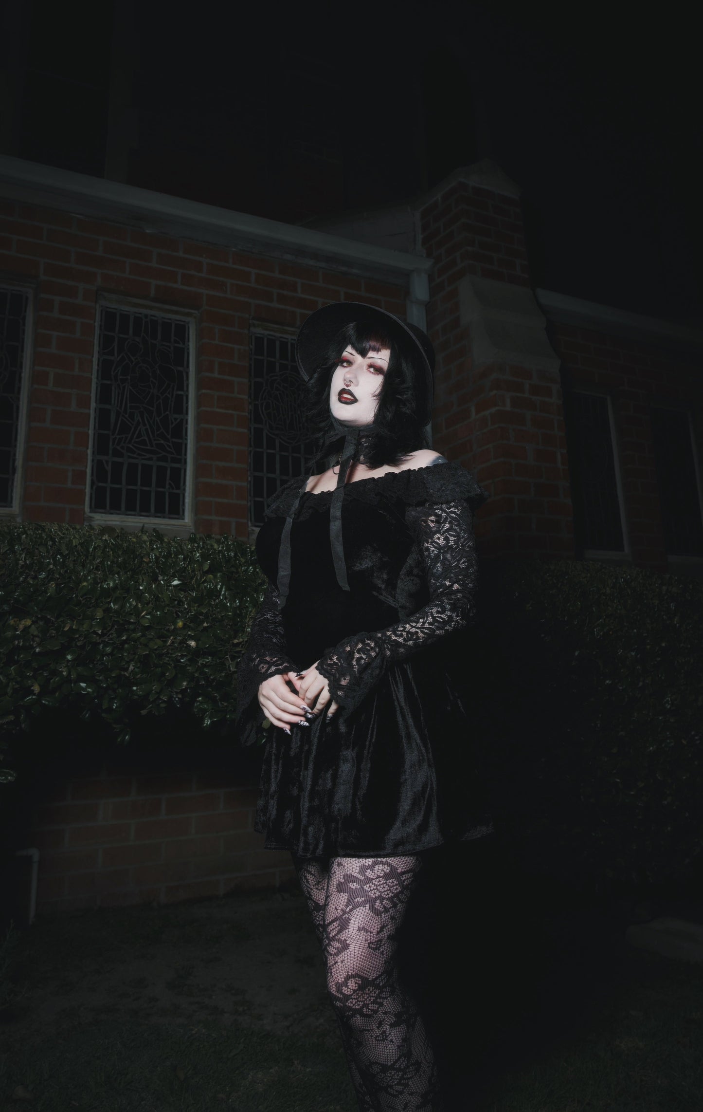 Black Widow Velvet Dress