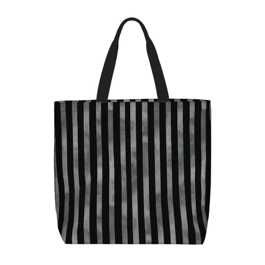 Printed Beach Bag / XL Tote Bag - Distressed Stripes