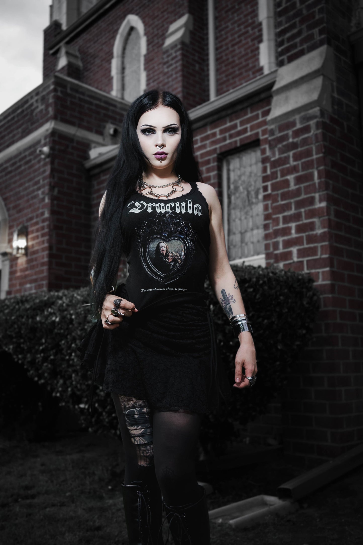 Oceans of Time Ribbed Lace Tank (Limited edition)