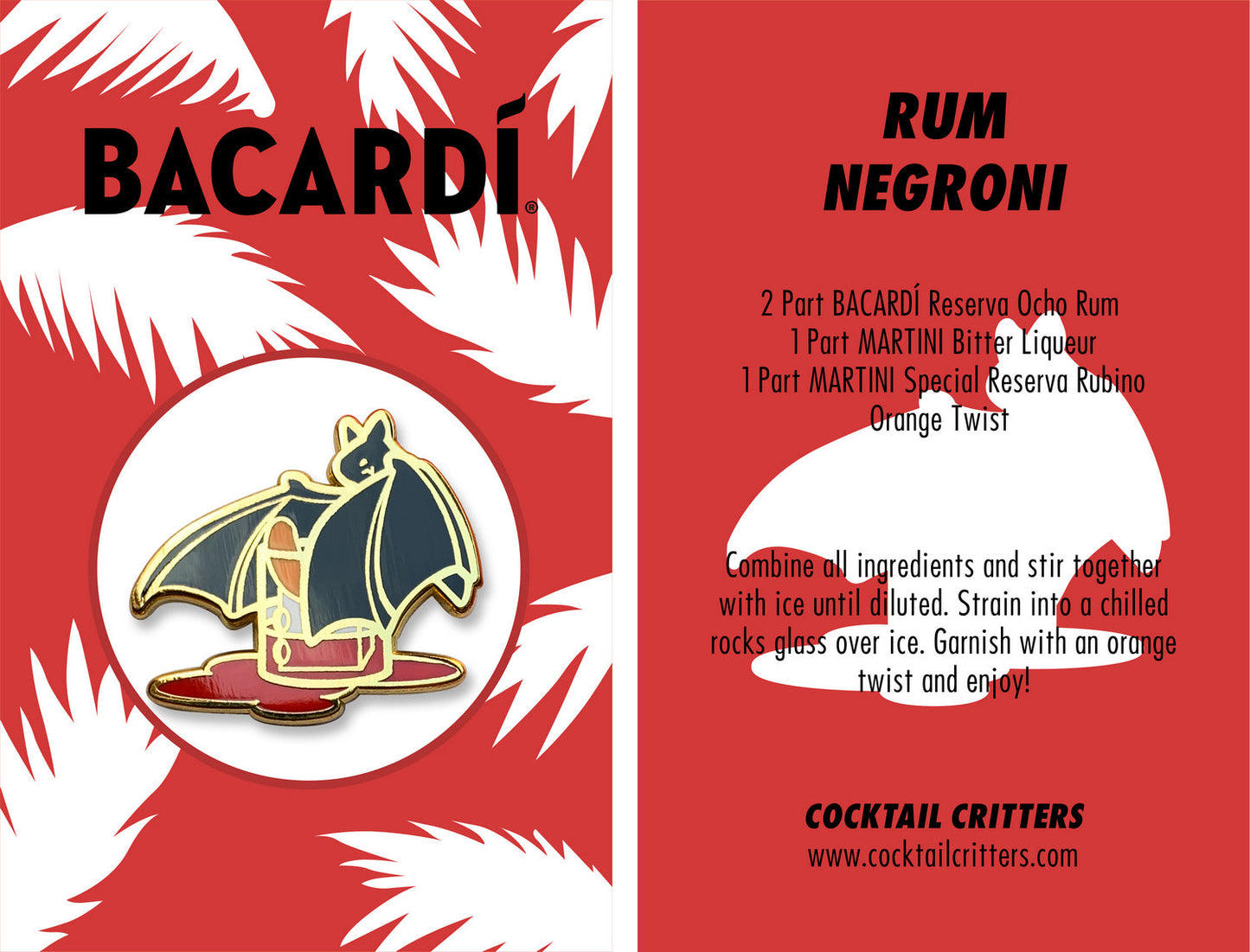 BACARDI Rum Negroni Pin