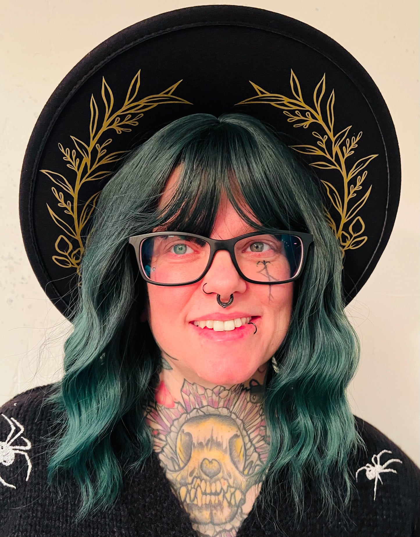 Vegan Felt Hat - XL Brim - Fern Crown