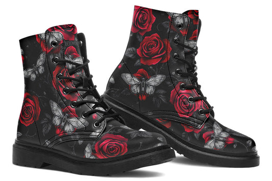 Vegan Ankle Boots - Moth Roses