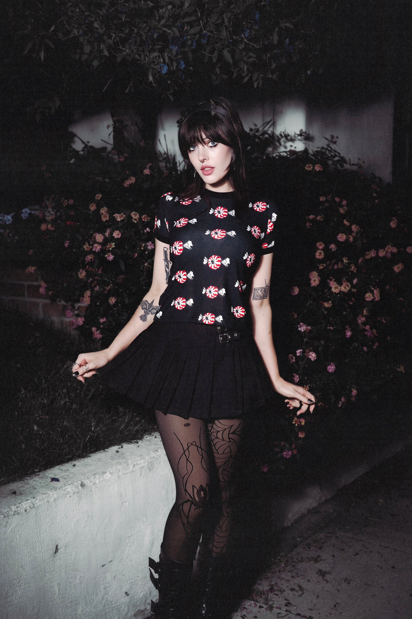 Eyecandy Print Ringer Tee