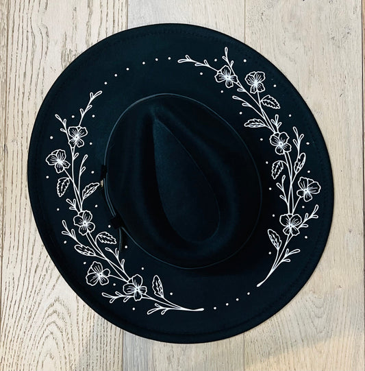 Vegan Felt Hat - XL Brim - Violets