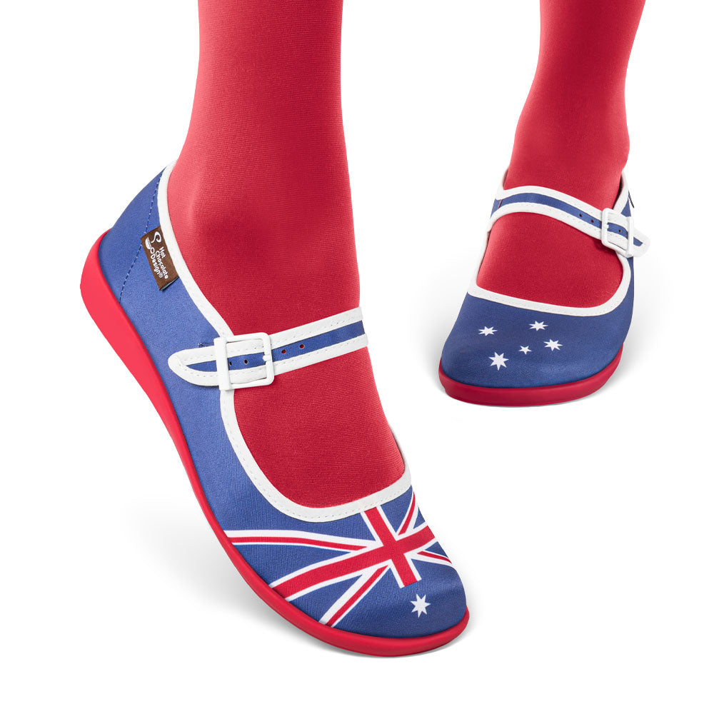 Australian Flag Women's Mary Jane Flats