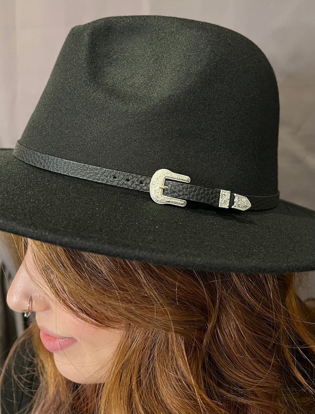 Vegan Felt Hat - Plain - Western Buckle - READY TO SHIP