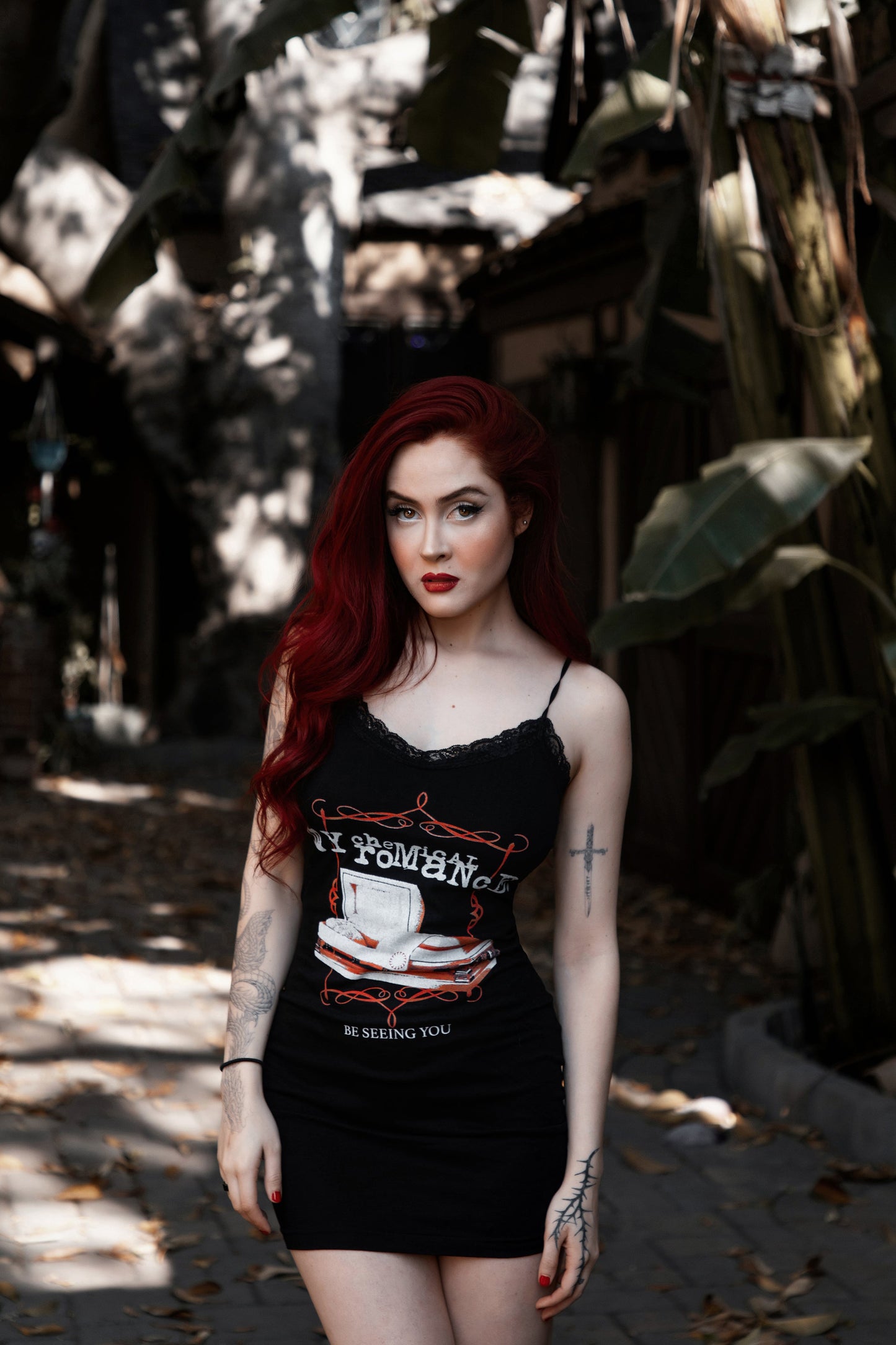 My Chemical Romance Lace Strap Dress (Be seeing you)