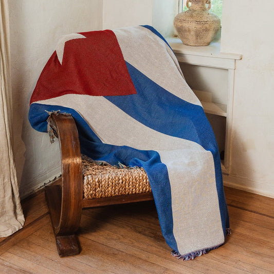 Cuba Flag Woven Throw Blanket