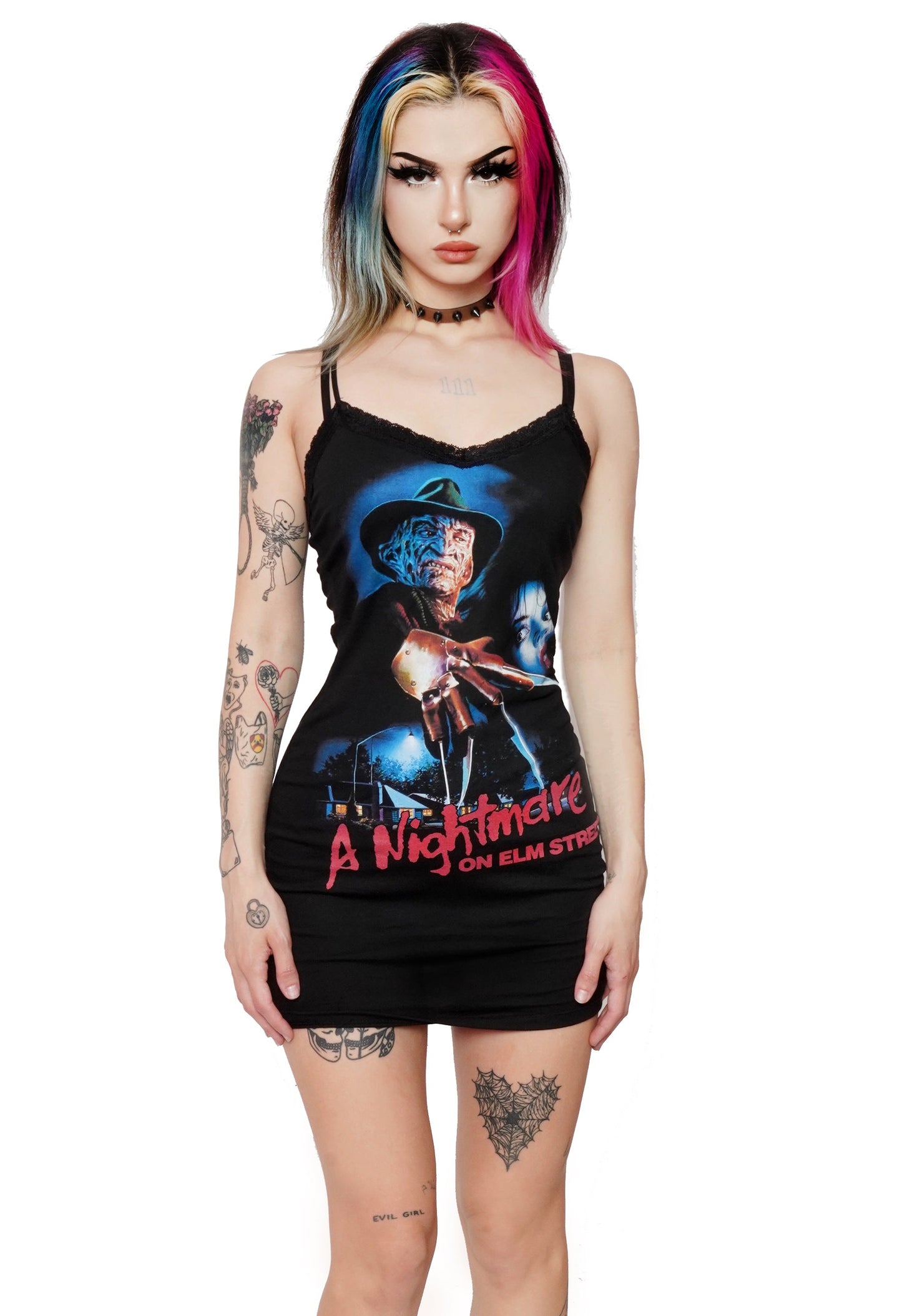 Nightmare on Elm Street Freddy Lace Strap Dress