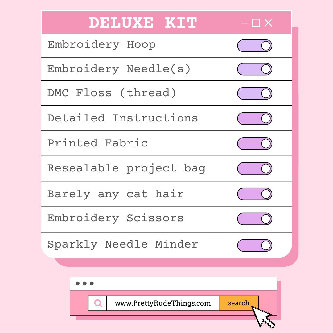 6" My Favorite Murder Embroidery Kit - Beginner Friendly