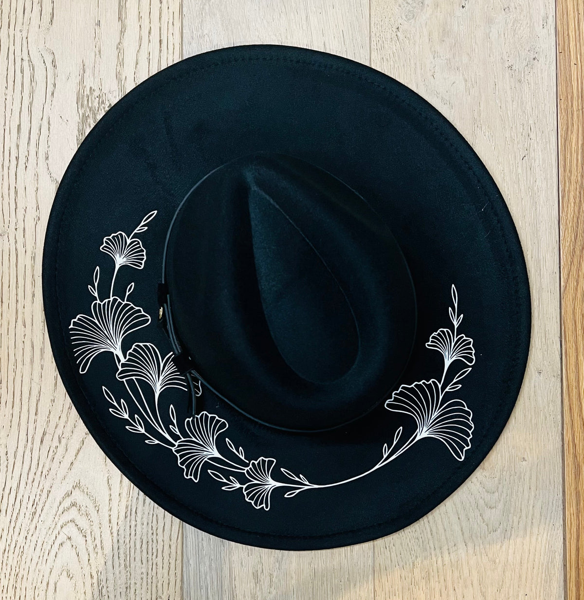 Vegan Felt Hat - XL Brim - Ginkgo Biloba