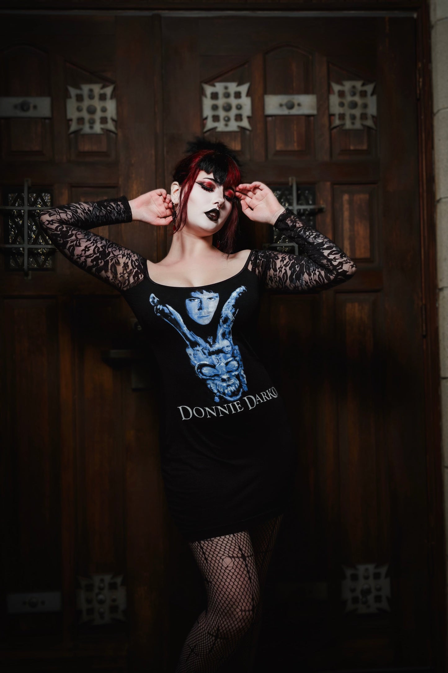 Donnie Darko Off- Shoulder Lace Dress