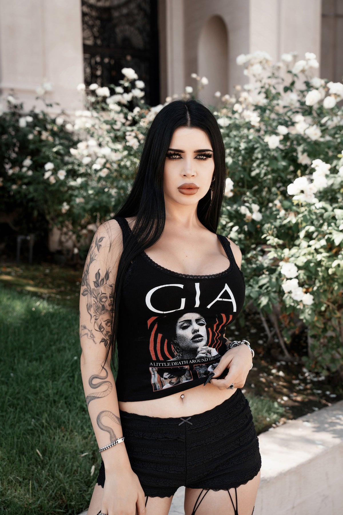 Gia Ribbed Lace Tank