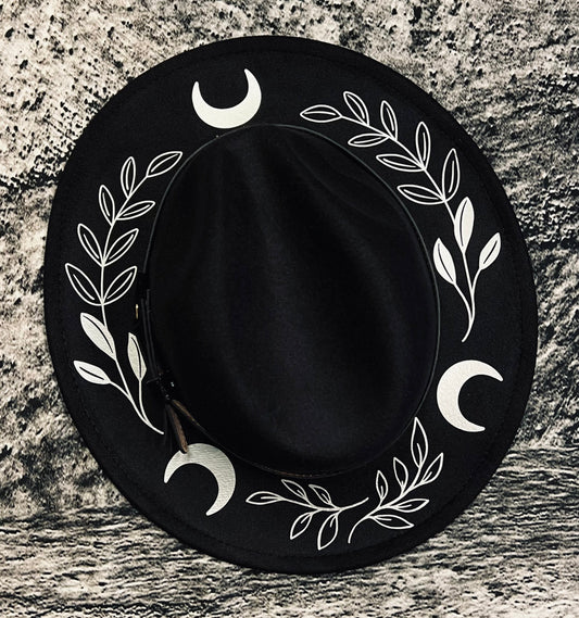 Vegan Felt Hat - Silver Fern Moon