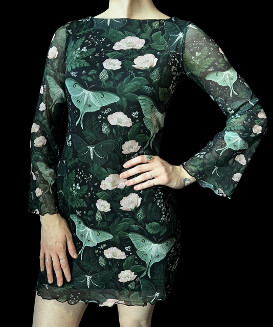Mesh Mini Dress - Floral Lunas