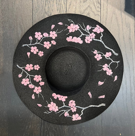 Floppy Sun Hat - XL Brim - Cherry Blossoms