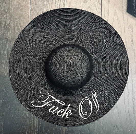 Floppy Sun Hat - XL Brim - Fuck Off