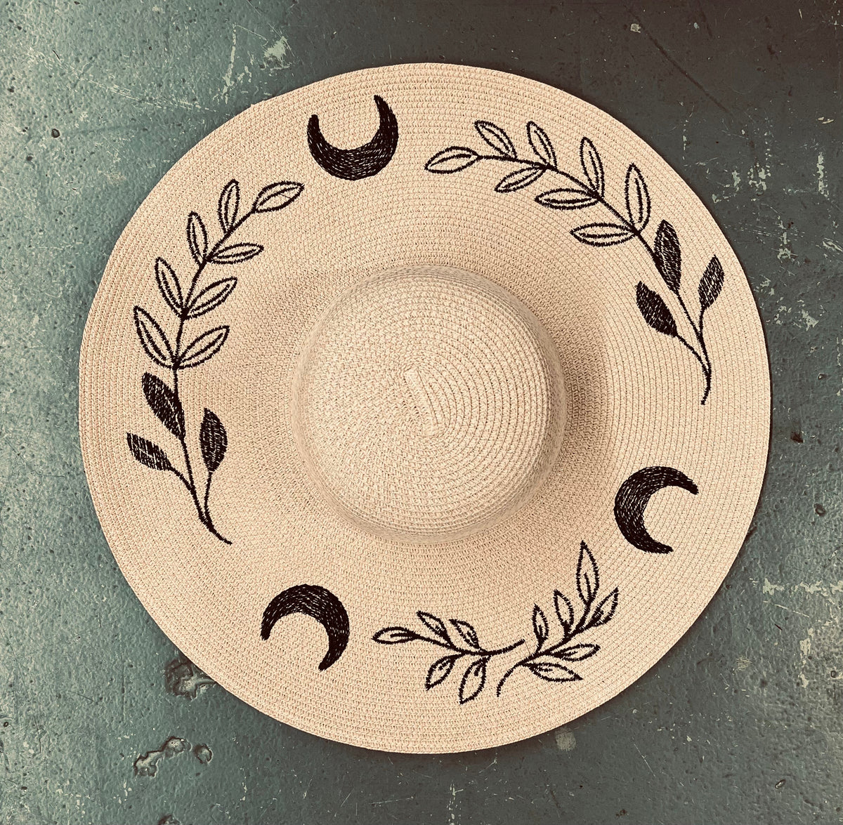 Floppy Sun Hat - XL Brim - Blush Pink Fern Moon