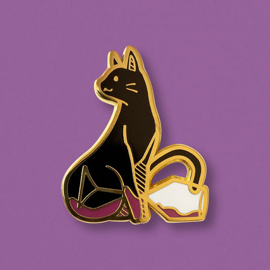 Cat x Wine Pin