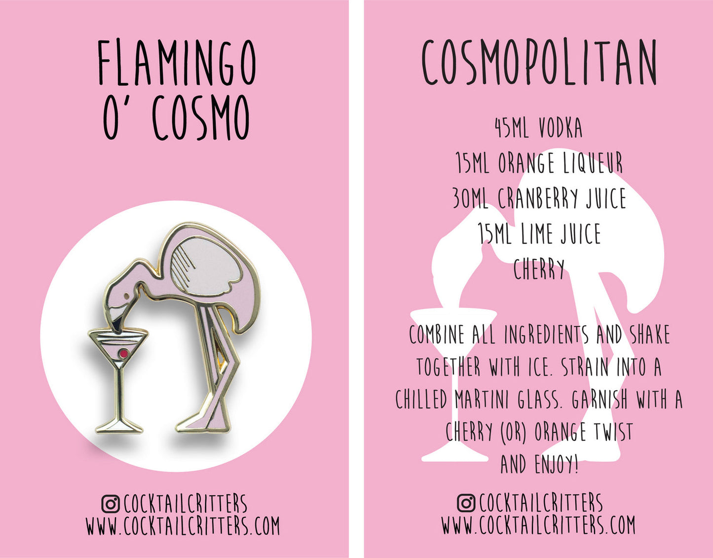 Flamingo x Cosmopolitan Pin