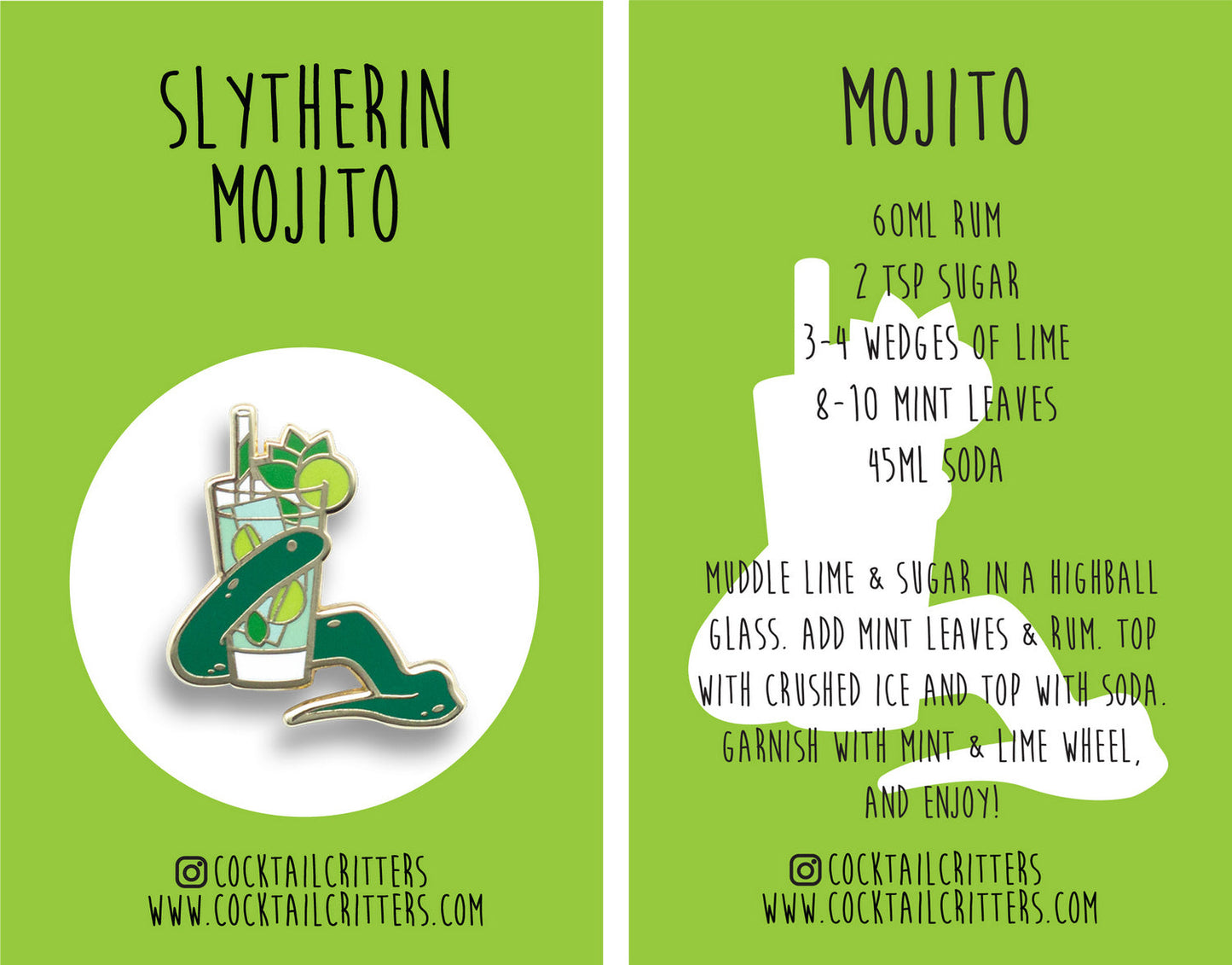 Snake x Mojito Pin