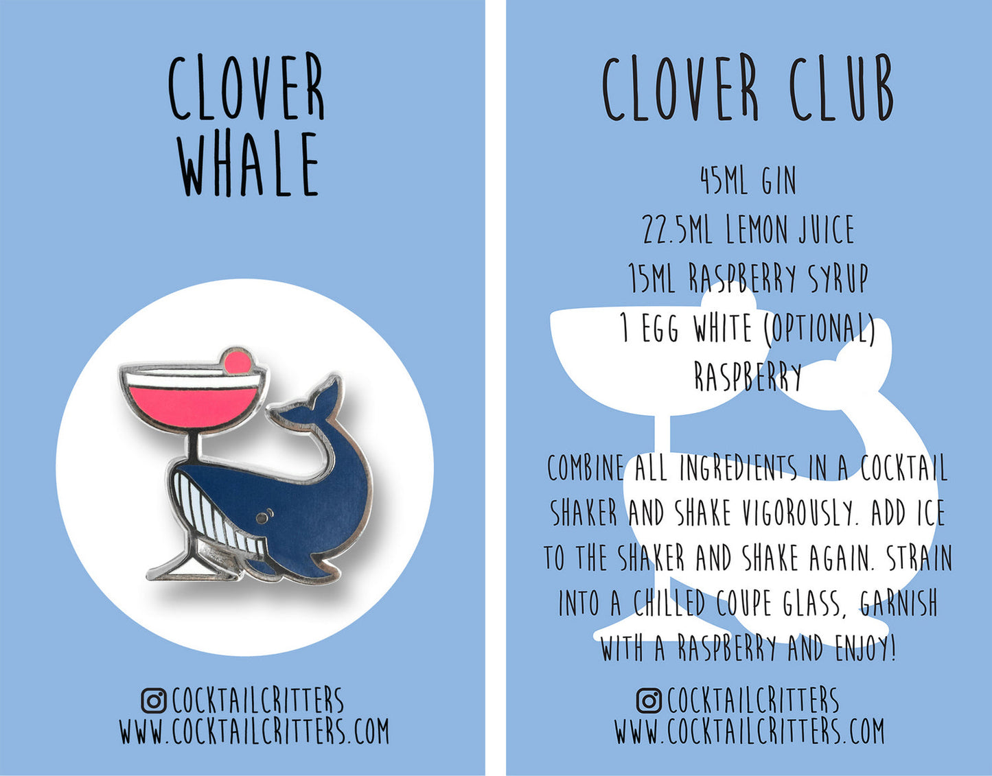 Blue Whale x Clover Club Pin