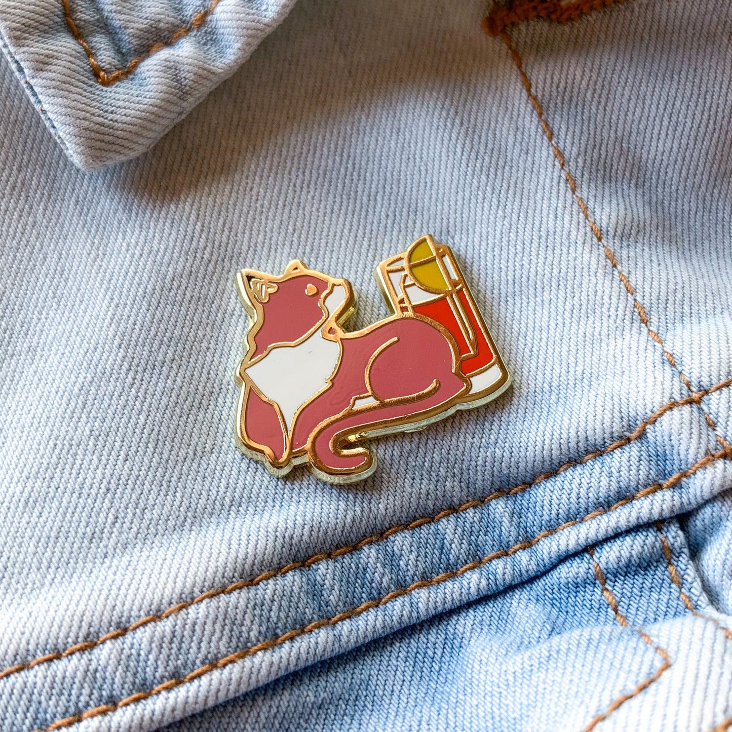 Cat x Americano Pin