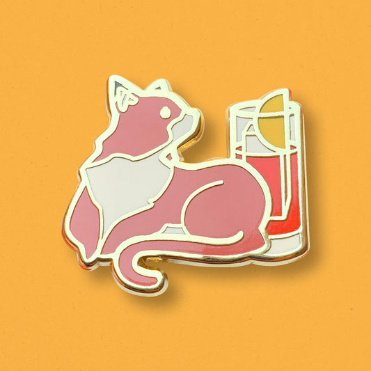 Cat x Americano Pin