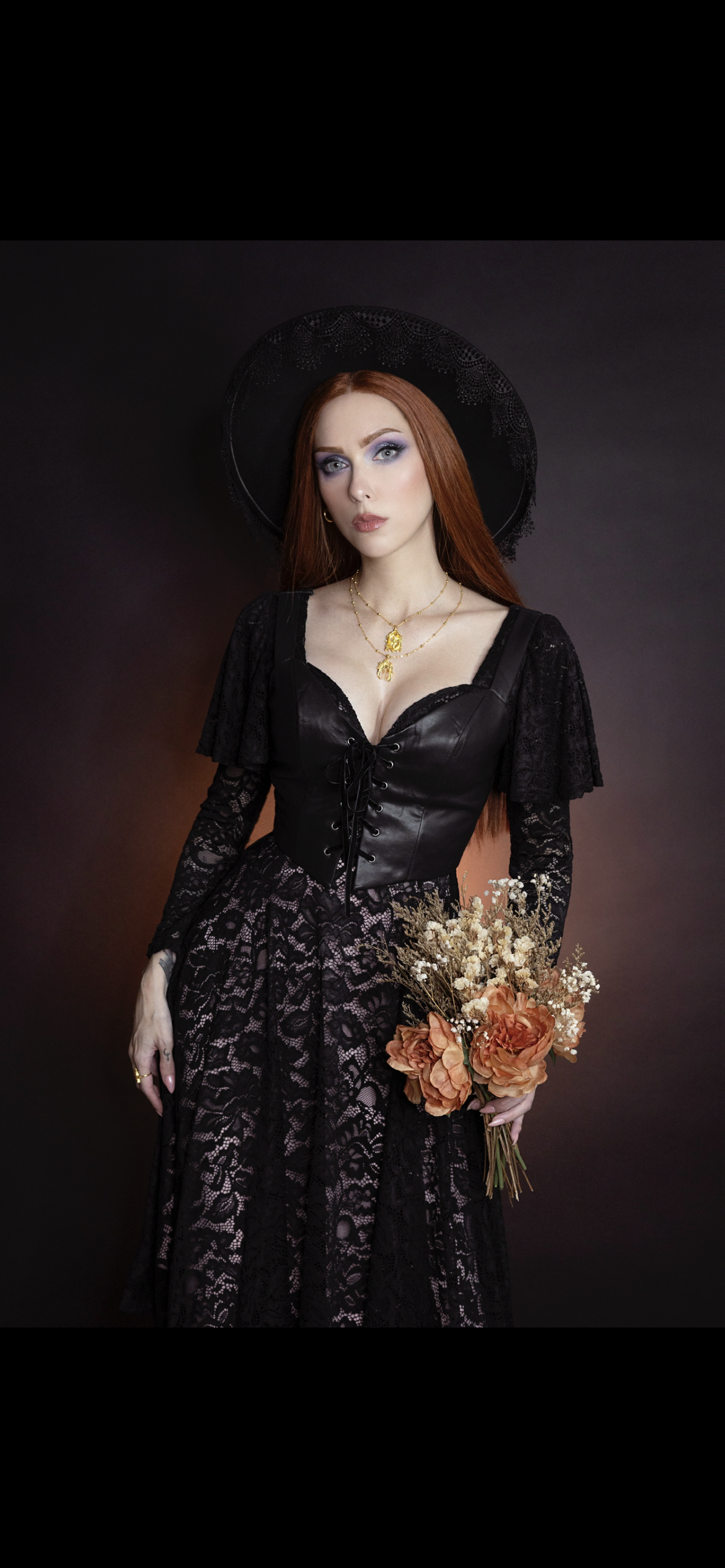 Tempest - Illusion Lace Dress with Vegan Leather Faux Corset