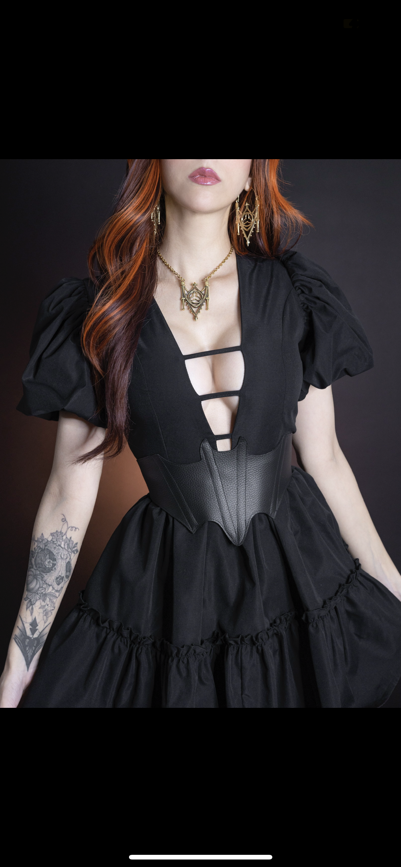 Austen - Cottage Core Bubble Party Dress with Cut Out Neckline - READY TO SHIP