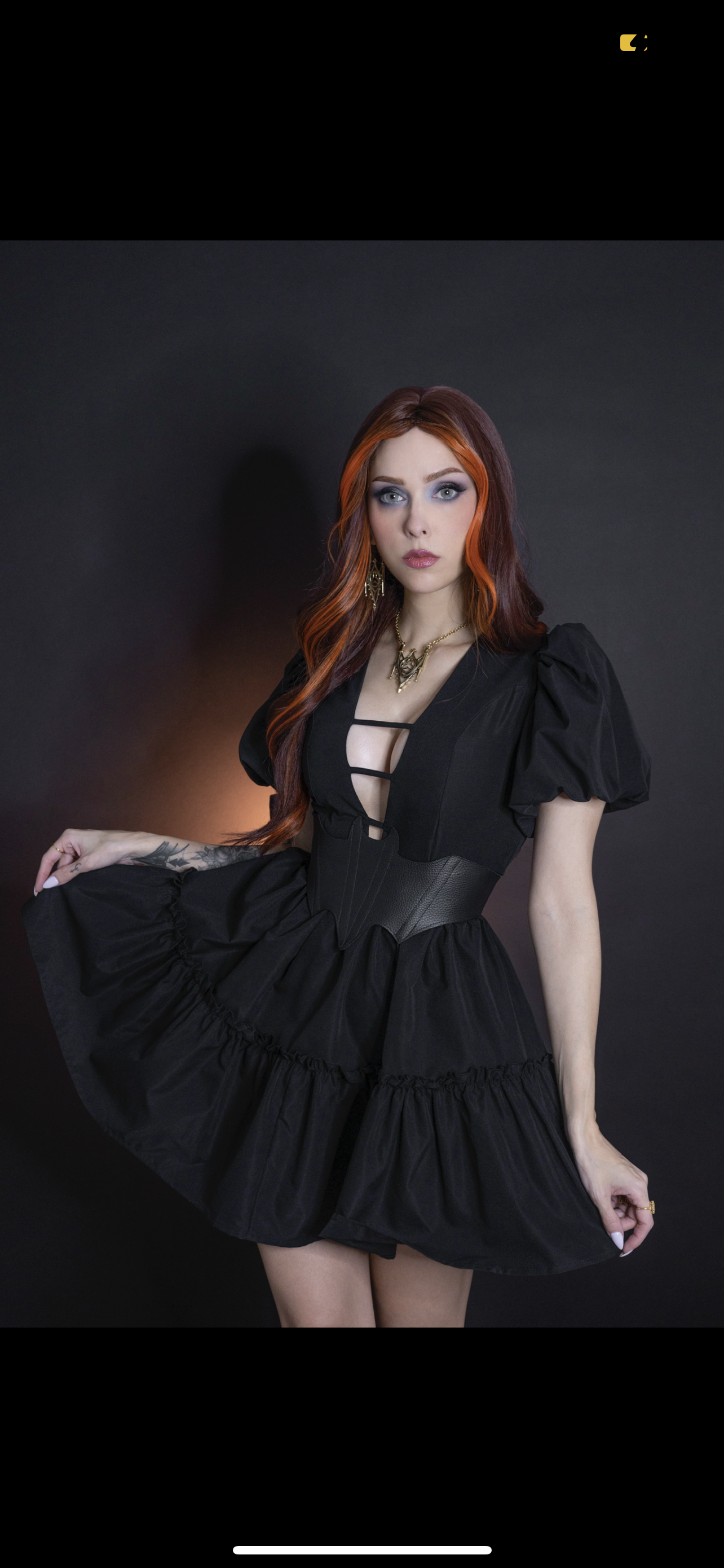 Austen - Cottage Core Bubble Party Dress with Cut Out Neckline - READY TO SHIP