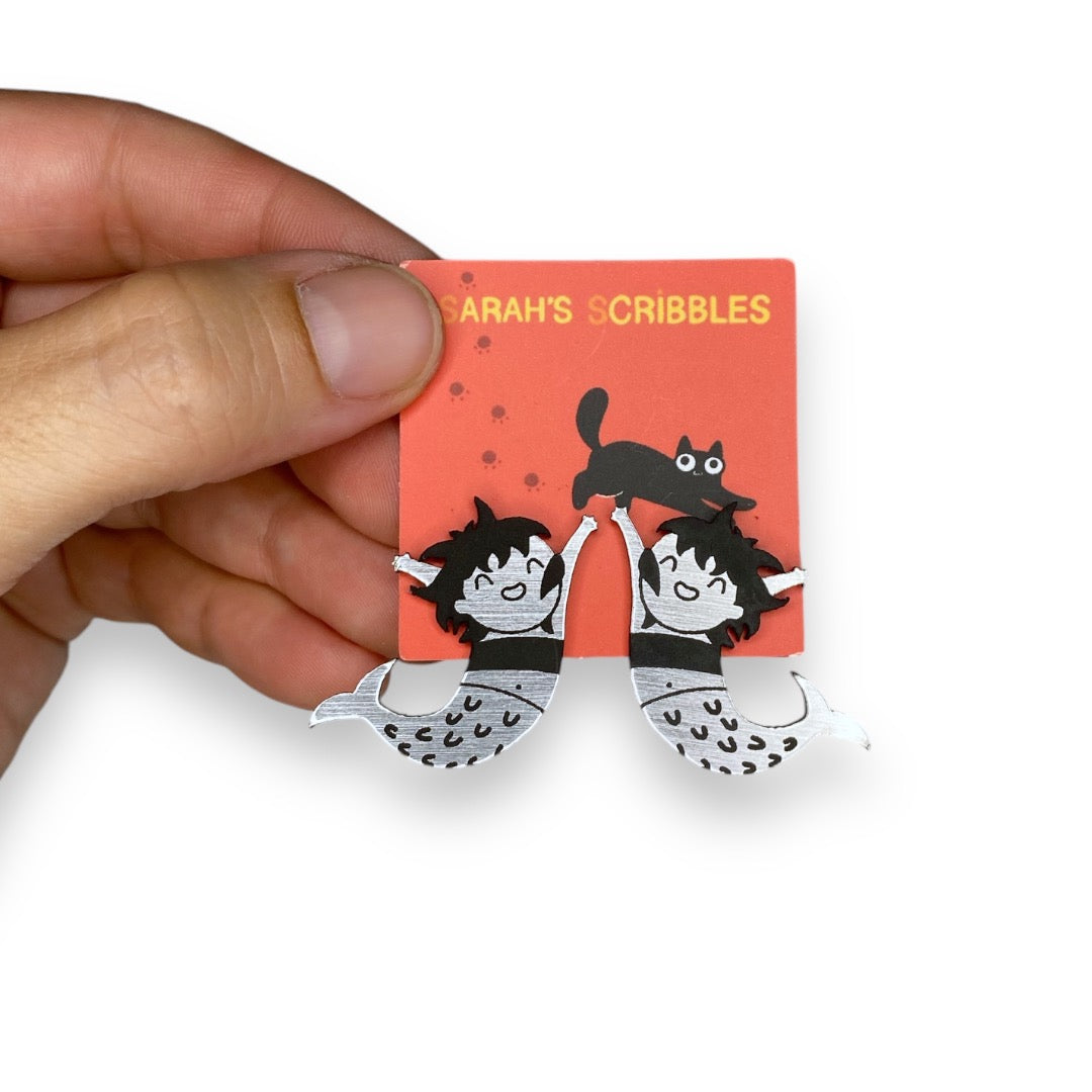 Last Chance! Sarah's Scribbles Sarah Mermaid Earrings