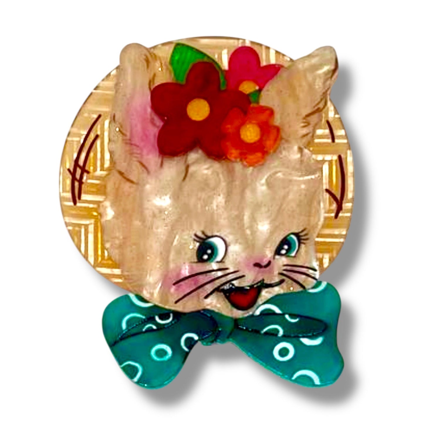 Bunny Bloom Brooch by Lipstick & Chrome