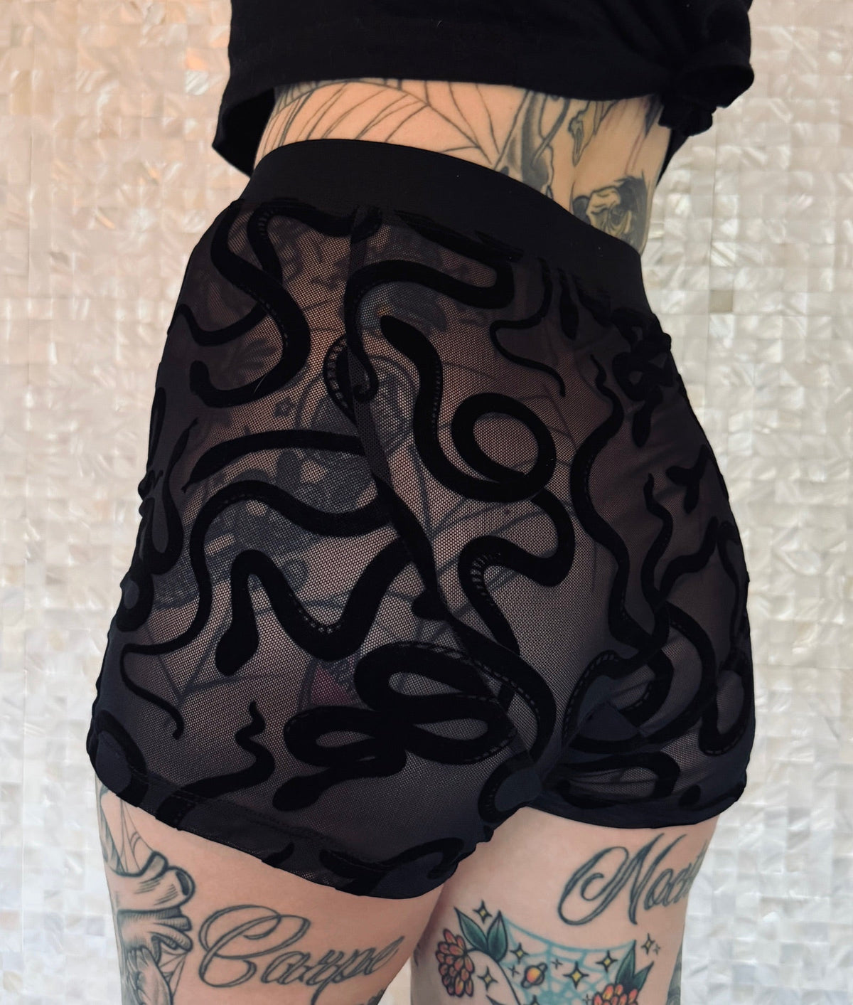 Sheer Boxer Briefs Shorts - SNAKES - READY TO SHIP