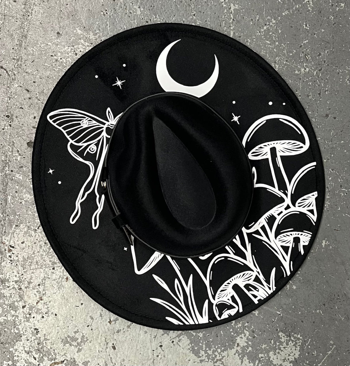 Vegan Felt Wide Brim Hat - XL Brim - Luna Mushrooms