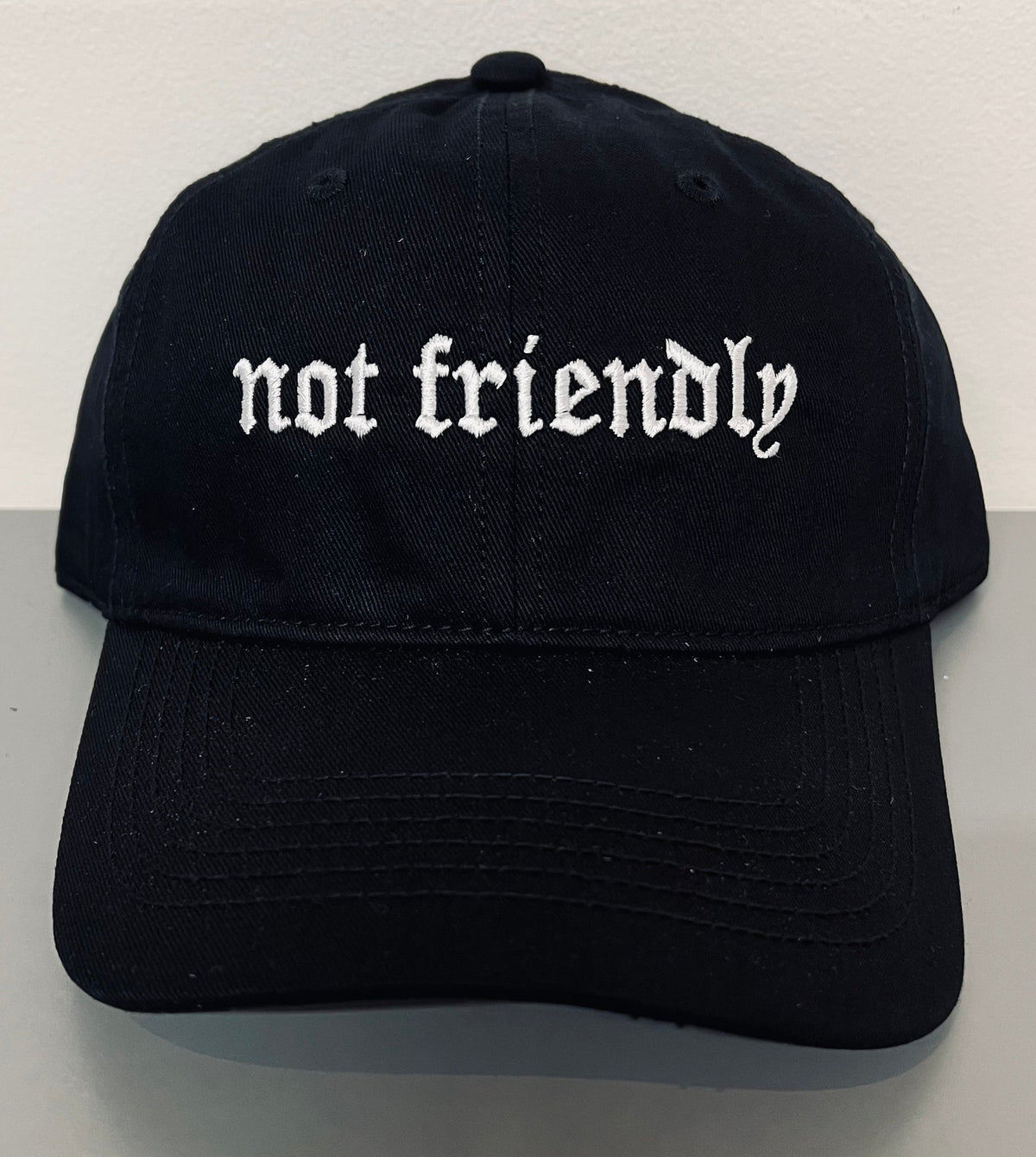 not friendly - embroidered dad hat - READY TO SHIP