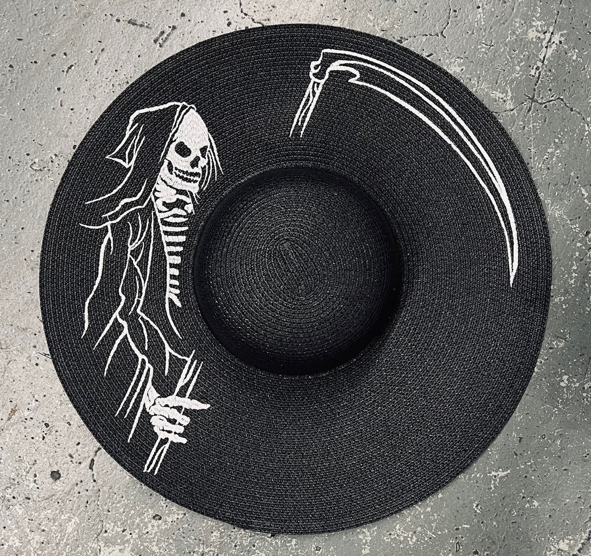 Floppy Sun Hat - XL Brim - Grim Reaper