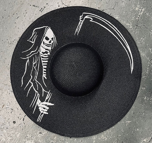Floppy Sun Hat - XL Brim - Grim Reaper