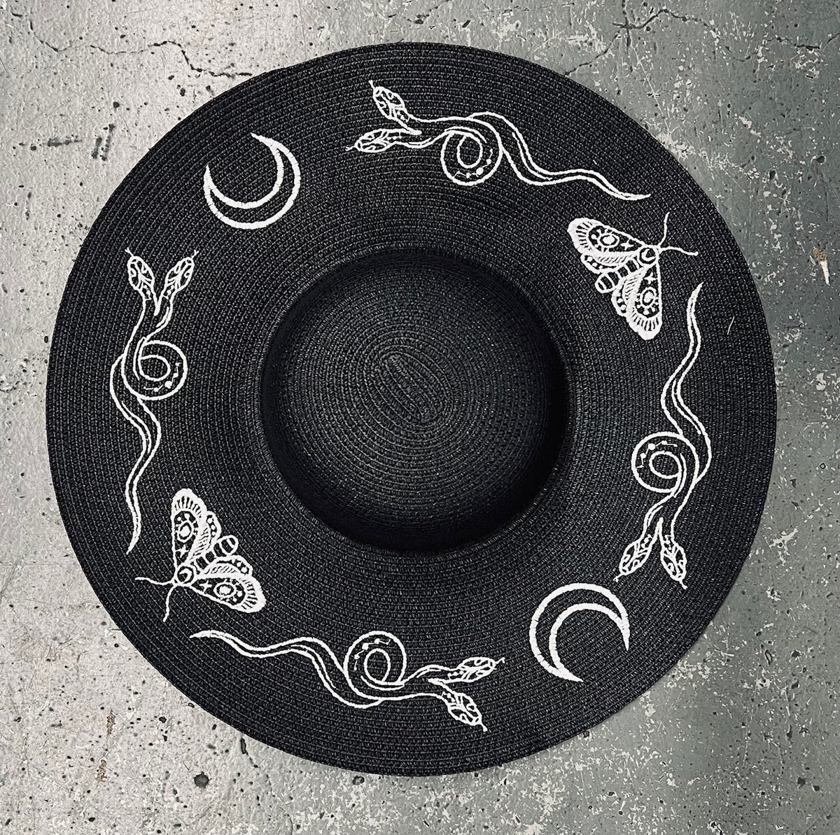 Floppy Sun Hat - XL Brim - Snake Moon