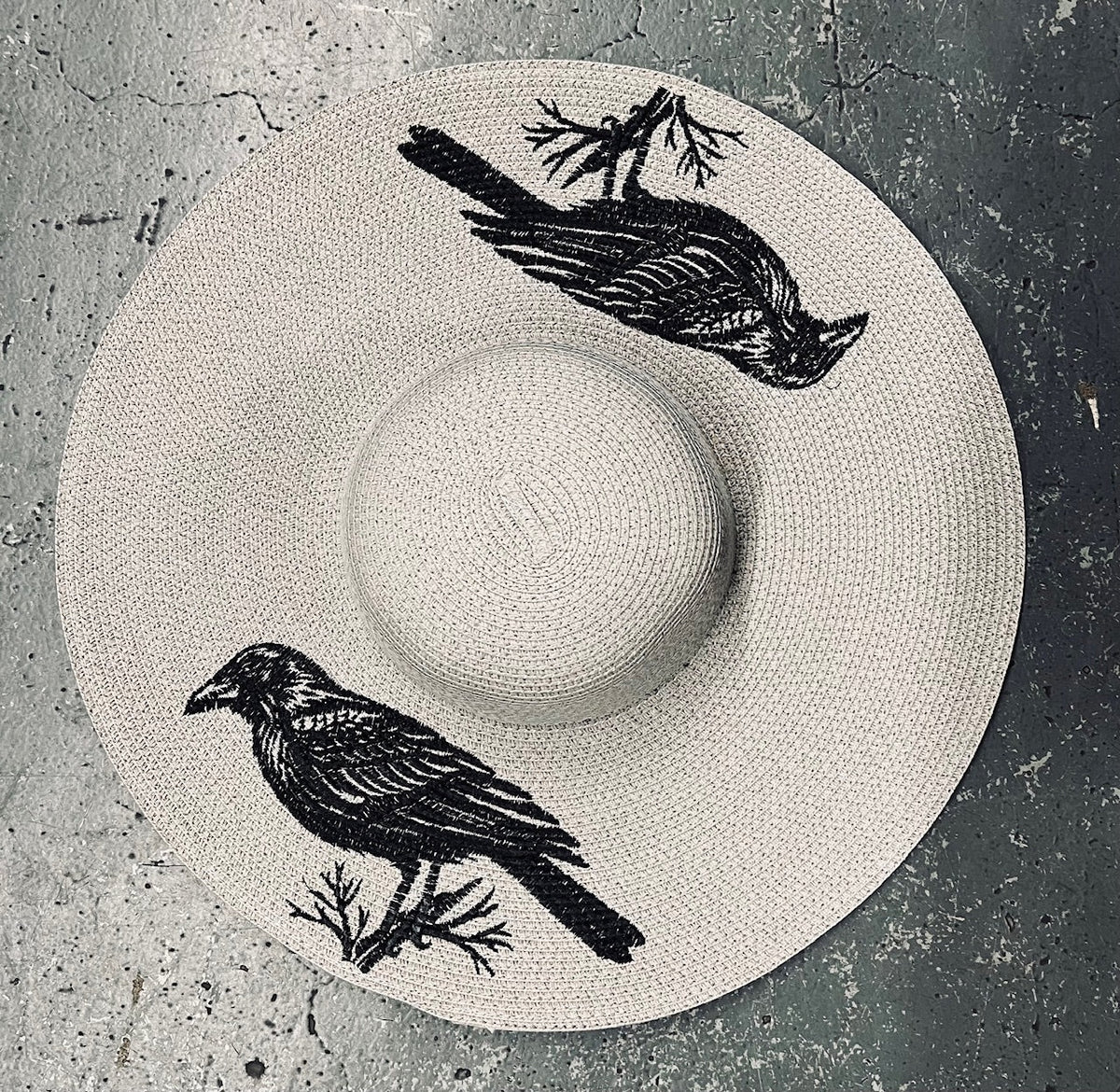 Floppy Sun Hat - XL Brim - Ravens - Grey