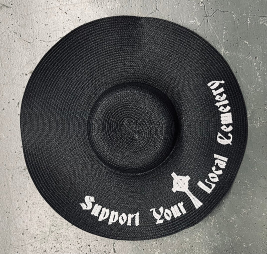 Floppy Sun Hat - XL Brim - Support Your Local Cemetery