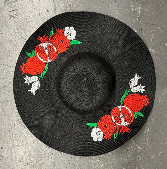 Floppy Sun Hat - XL Brim - Pomegranates