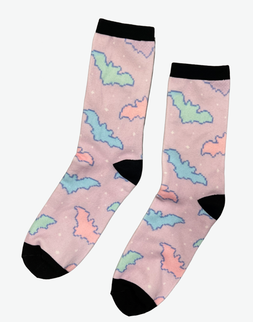 Novelty Socks - Pastel Bats