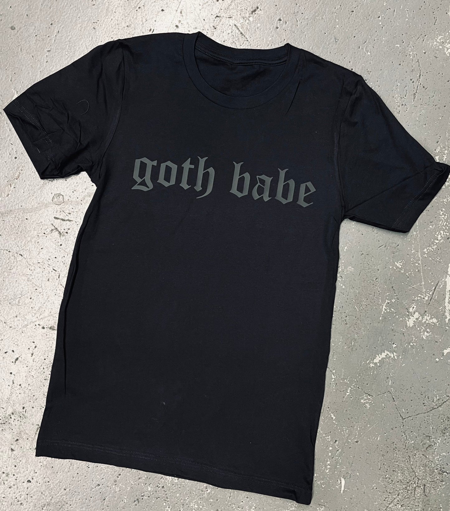 Black on Black - Goth Babe - Available in T-Shirt, Pullover, Hoodie, Tank or Long Sleeve